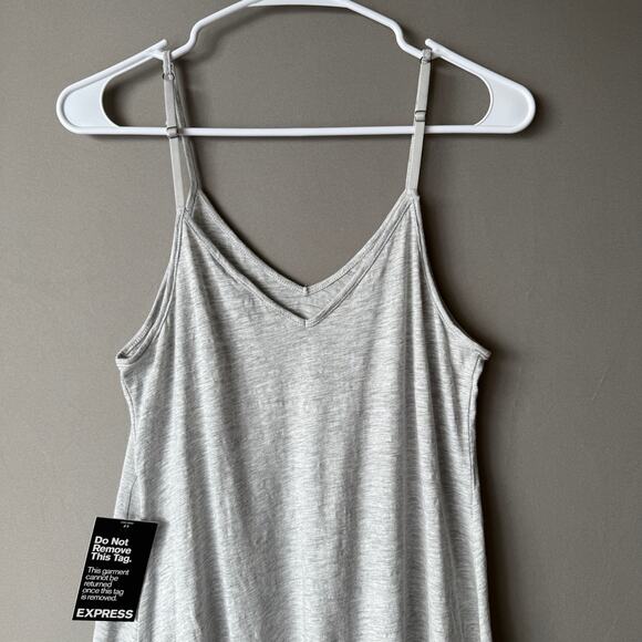 Express sz S gray spaghetti strap shift mini‎ dress NWT - Picture 8 of 9
